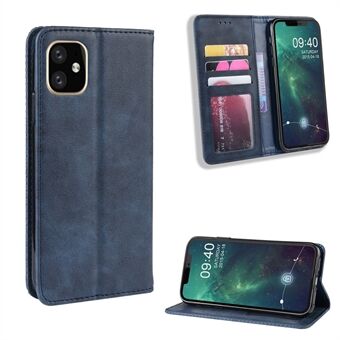 Auto-absorbed Retro PU Leather Cover for iPhone 12 Pro Max 6.7 inch
