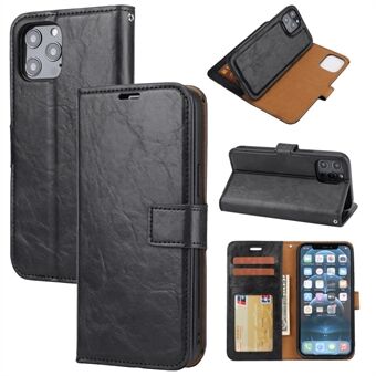 Crazy Horse Skin Unique Leather Case Cover for iPhone 12 Pro Max 6.7-inch