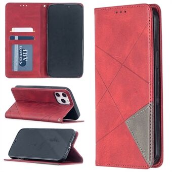Geometric Pattern Leather Stand Case with Card Slots for iPhone 12 Pro Max 6.7-inch