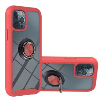 360 Roating Finger Ring Holder Case Hard PC and Soft TPU Anti-Scratch Case for iPhone 12 Pro Max 6.7 inch
