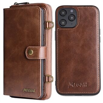 MEGSHI 020 Series Multifunction Magnetic Detachable Design Shoulder Bag Shockproof PU Leather and TPU Wallet Cover for iPhone 12 Pro Max 6.7 inch