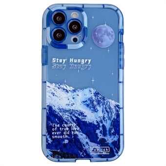 For iPhone 12 Pro Max 6.7 inch Noctilucent Luminous Frame Phone Case Flexible TPU Shockproof Back Cover