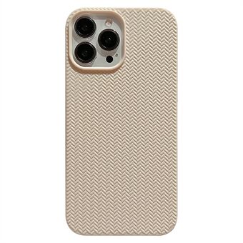 For iPhone 12 Pro Max 6.7 inch Woven Texture Soft TPU Back Case Collision Resistant Phone Cover