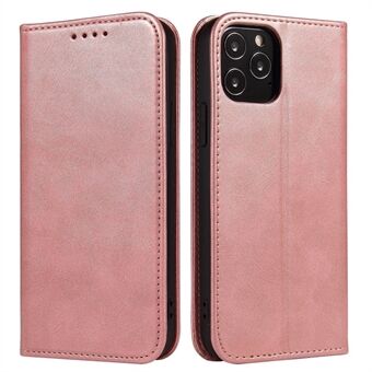 Calf Texture Leather Cover for iPhone 12 Pro Max 6.7 inch , Magnetic Stand Phone Case Wallet
