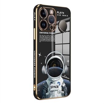 RZANTS For iPhone 12 Pro Max Cell Phone Cover Headphone Astronaut Pattern Electroplating TPU Case