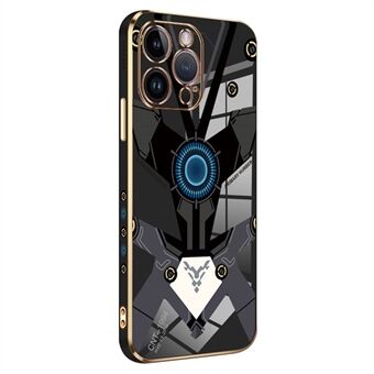 RZANTS For iPhone 12 Pro Max 6.7 inch Mecha Pattern Electroplating Phone Case Soft TPU Back Cover