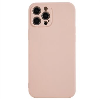 For iPhone 12 Pro Max 6.7 inch Soft TPU Drop-proof Rubberized Cover Fiber Lining Cushion Phone Case