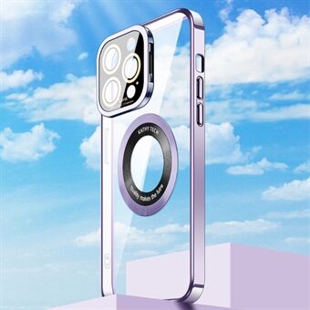 For iPhone 12 Pro Max Soft TPU Electroplating Phone Case Camera Lens Frame Kickstand Magnetic Cover