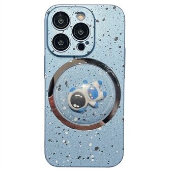 PC Cover for iPhone 12 Pro Max 3D Rotating Astronaut Convex Lens Anti-drop Phone Case with Lens Film