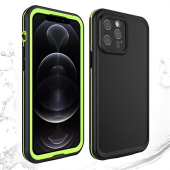IP68 Waterproof Cover for iPhone 12 Pro Max 6.7 inch TPU+PC+PET Anti-Drop Underwater Diving Phone Case