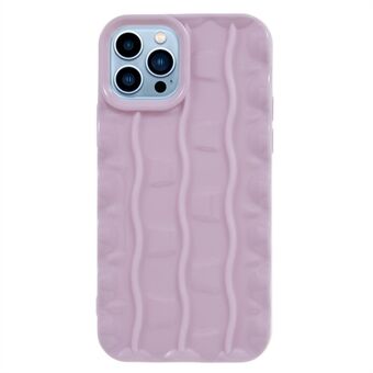 For iPhone 12 Pro Max TPU Phone Case 3D Striped Pattern Anti-Scratch Cover