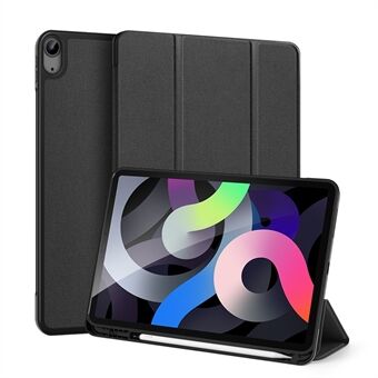 DUX DUCIS DOMO Tri-fold Stand PU Leather Smart Auto Wake/Sleep Tablet Shell Cover with Pen Holder Support Magnetic-Absorbed Charging for iPad Air (2020)/Air (2022)