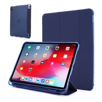 Tri-fold Stand Leather Case with Pen Slot for iPad Air (2020) Tablet Shell