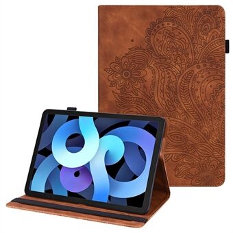Flower Pattern Leather Tablet Stand Cover with Auto Wake/Sleep Function and Card Holder for iPad Air (2020)