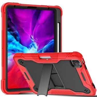 Tablet Case for iPad Pro 11 (2018) / (2020) / (2021) / (2022) / iPad Air (2020) / (2022) , Silicone + PC Kickstand Cover with Pencil Holder