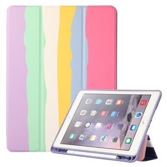 Tri-Fold Leather Tablet Case with Pen Slot for iPad 10.2 (2020)