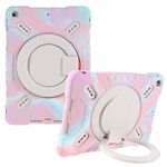 PEPKOO Hard PC + Soft Silicone Rugged Shockproof Tablet Cover with 360 Degree Rotary Kickstand for iPad 10.2 (2021)(2020)(2019)/Air 10.5 inch (2019)