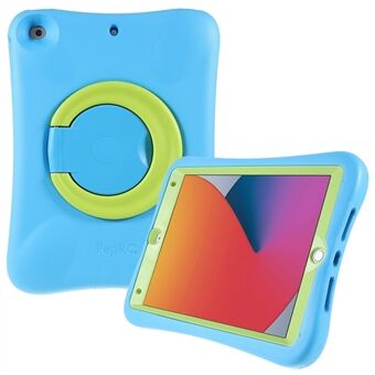 PEPKOO 360 Degree Rotation Kickstand Enhanced Frame EVA Tablet Case Cover for iPad 10.2 (2021)