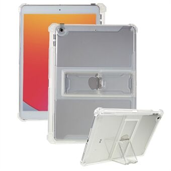 For iPad 10.2 (2021) / (2019) / (2020) Tablet TPU Case Kickstand Shockproof Protective Clear Tablet Cover