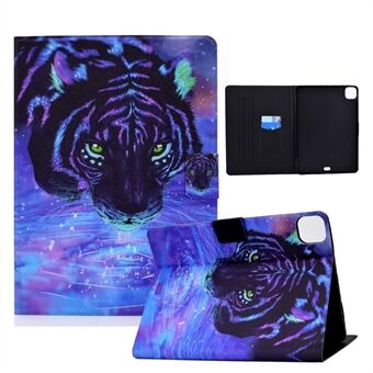 TPU + PU Leather Pattern Printing Card Holder Stand Tablet Case for iPad Pro 11-inch (2021)(2020)/(2018)/iPad Air (2020)