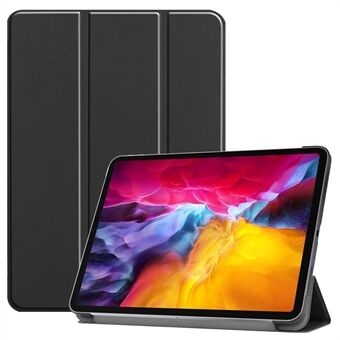 Tri-fold Auto Sleep/Wake Leather Stand Case for iPad Pro 11-inch (2021) - Black