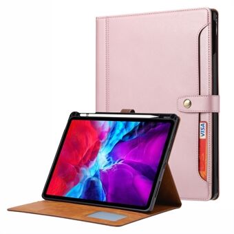TPU + PU Leather Auto Wake/Sleep Tablet Case Pen Slot Stand Wallet Cover for iPad Pro 11-inch (2021)