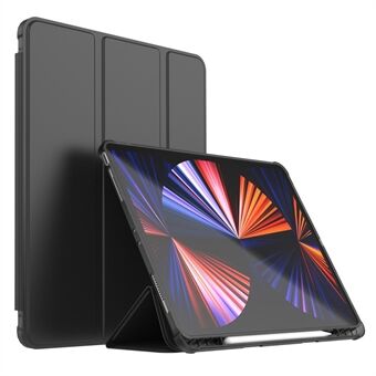 For iPad Pro 11 (2020) / (2021) / (2022) PU Leather Soft TPU Shell Trifold Stand Cover Magnetic Flip Auto Sleep / Wake Tablet Case with Pencil Holder