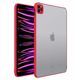 For iPad Pro 11 (2020) / (2021) / (2022) Tablet Case PC+TPU Contrast Color Matte Translucent Tablet Cover