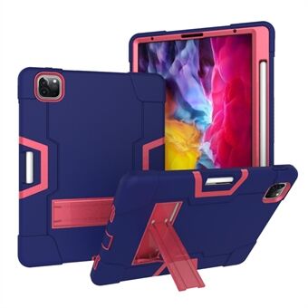Color Splicing Shock Proof TPU + PC + Silicone Hybrid Case with Kickstand for iPad Pro 12.9-inch (2021) (2020)