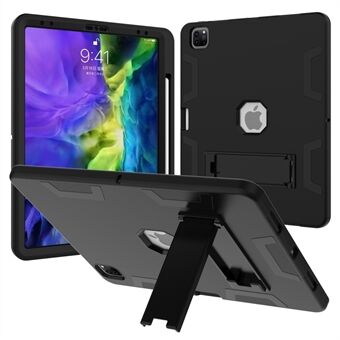 Tablet Case for iPad Pro 12.9 (2022) / (2021) / (2020) / (2018), Silicone + PC Kickstand Protective Tablet Cover