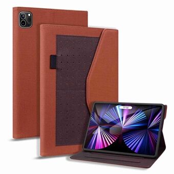 For iPad Pro 12.9-inch (2021) / (2020) Anti-scratch Tablet Case PU Leather TPU Card Holder Stand Cover with Auto Wake / Sleep