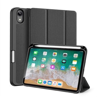 DUX DUCIS Domo Series Auto Wake/Sleep Shockproof Leather Tri-fold Stand Tablet Case Cover with Pen Holder for iPad mini 6 (2021)