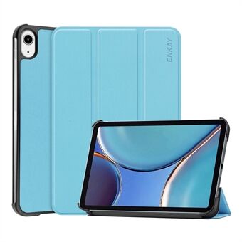 ENKAY Tri-fold Stand PU Leather + PC Tablet Case Cover with Auto Wake/Sleep Function for iPad mini 6 (2021)