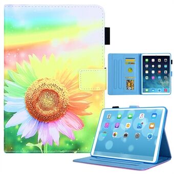 Drop Resistance Cross Texture Pattern Printing PU Leather Folio Cover Adjustable Stand Case with Auto Wake/Sleep for iPad mini (2021)