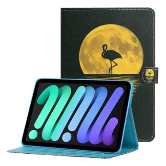 Magnetic Clasp Stylish Pattern Printing Shockproof Card Holder Design Leather Stand Case for iPad mini (2021)