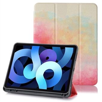 Pattern Printing Tri-fold Stand PU Leather Tablet Cover Case with Pen Slot for iPad mini (2021)