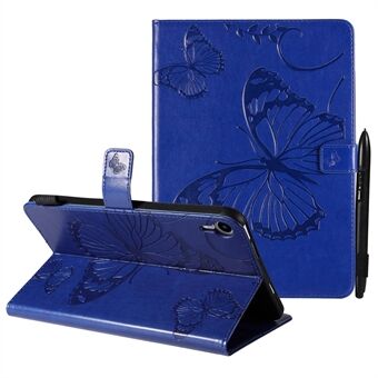 Butterfly Imprinted Magnetic Clasp Wallet Stand Design Anti-drop Leather Tablet Case for iPad mini (2021)