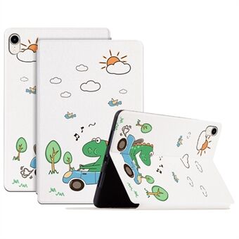 For iPad mini (2021) Cartoon Pattern Printed Anti-Drop PU Leather Cover Shockproof Stand Tablet Case with Auto Wake/Sleep