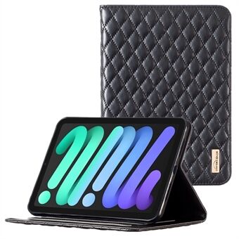 BINFEN COLOR For iPad mini (2021) Imprinted Tablet Case Full Body Protection PU Leather Card Holder Folio Stand Cover