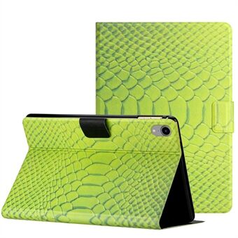 For iPad mini (2021) / iPad mini 6 PU Leather Folding Stand Cover Crocodile Pattern Printing Auto Wake / Sleep Tablet Case with Card Holder