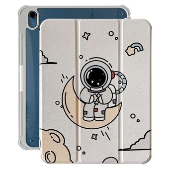 For iPad mini (2021) PU Leather Tablet Case Pattern Printed Rotating Trifold Stand Cover with Auto Wake / Sleep