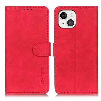 KHAZNEH Retro Textured Protective Case Leather Wallet Phone Cover for iPhone 13 6.1 inch
