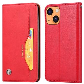Magnetic Auto-absorbed Wallet Stand PU Leather Case Cover for iPhone 13 6.1 inch