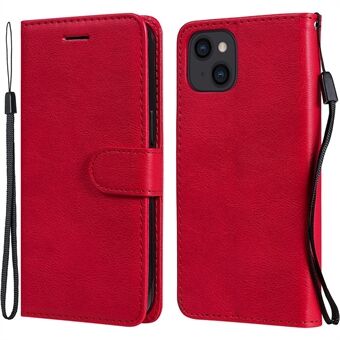 Well-protected PU Leather Wallet Card Slots Design Phone Shell with Strap for iPhone 13 6.1 inch