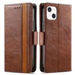 CASENEO 002 Series Anti-fall Business Style Splicing Leather Mobile Phone Case for iPhone 13 6.1 inch