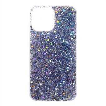 Fashionable Flash Powder Sequins Light Acrylic+TPU Phone Case for iPhone 13 6.1 inch