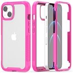 Anti-slip Thickened TPU Frame Bumper + PC Back Panel Hybrid Phone Case Protector for iPhone 13 6.1 inch