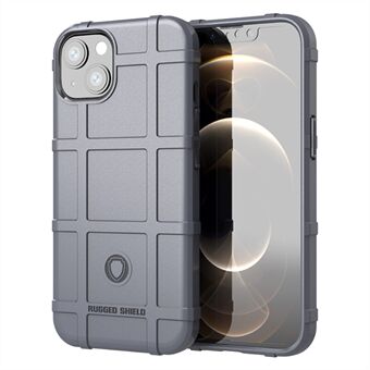 Shockproof Scratch-Resistant Rugged Square Grid Texture Light Soft TPU Phone Case for iPhone 13 6.1 inch