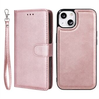Detachable 2-in-1 Design Wallet Stand Design PU Leather+TPU Phone Covering Case for iPhone 13 6.1 inch