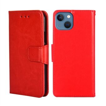 Anti-fall PU Leather Wallet Stand Case Phone Cover Shell for iPhone 13 6.1 inch